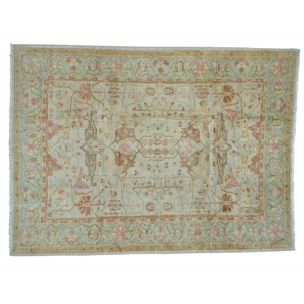 Agra Handmade Wool Oushak Design Oriental Rug (93 x 127)   17852825