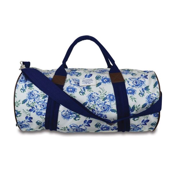 vintage floral duffle bag