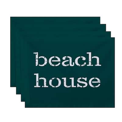 Beach House Word Print Placemats (Set of 4)