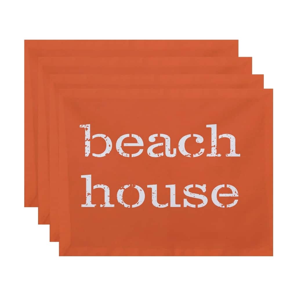 Beach House Word Print Placemats (Set of 4)