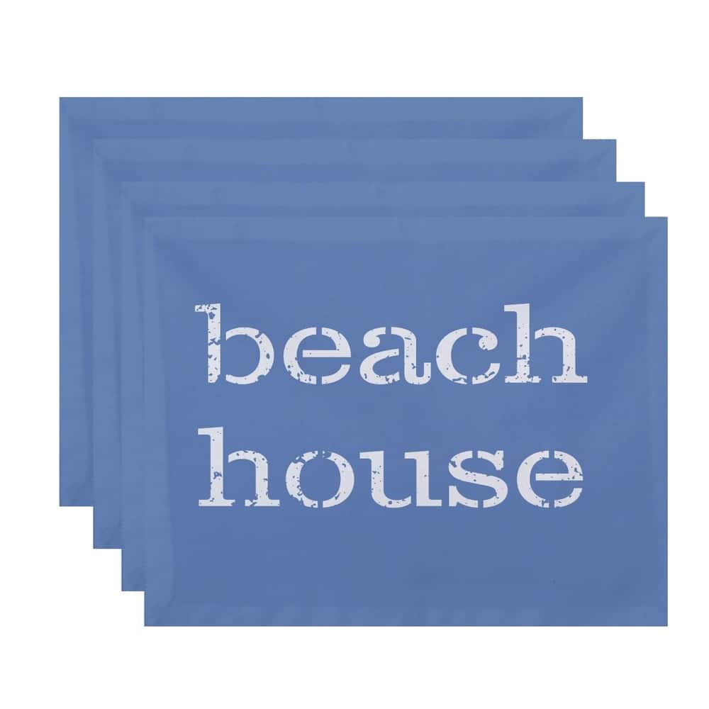 Beach House Word Print Placemats (Set of 4)