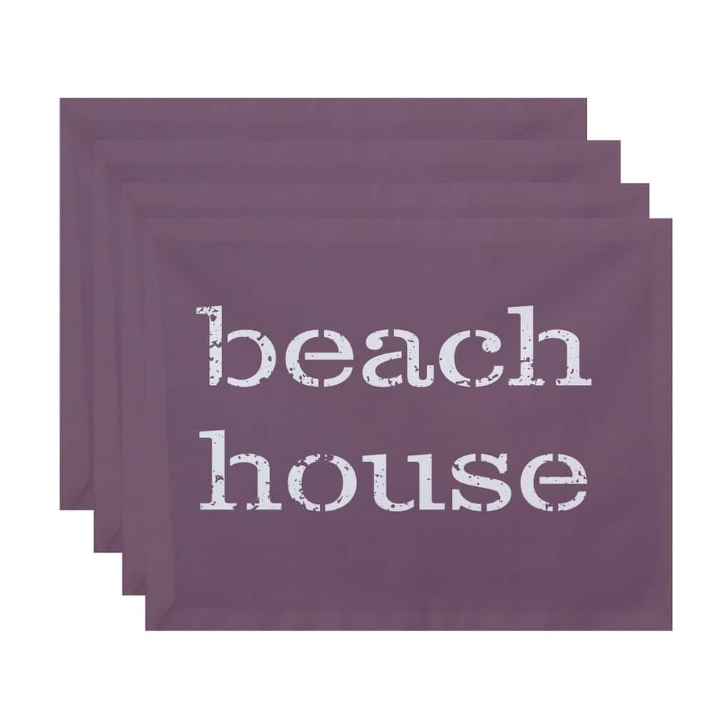Beach House Word Print Placemats (Set of 4)