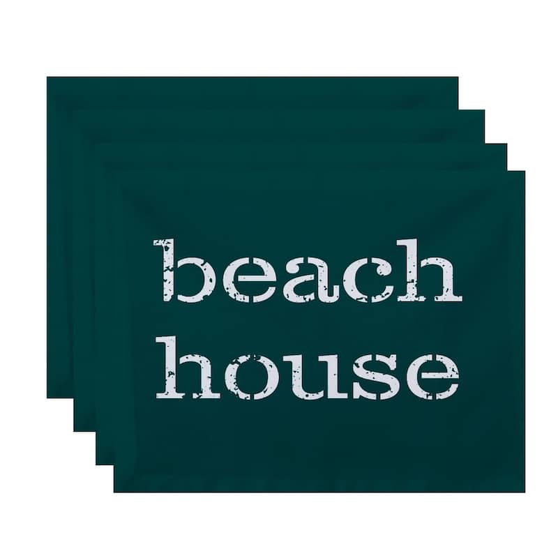 Beach House Word Print Placemats (Set of 4)