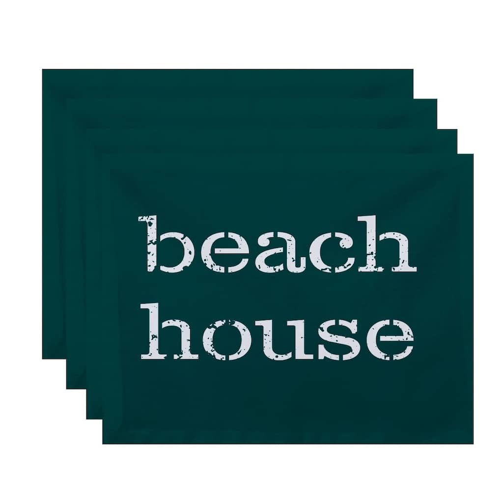 Beach House Word Print Placemats (Set of 4)