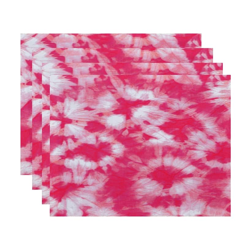 Chillax Geometric Print Placemats (Set of 4) - Pink