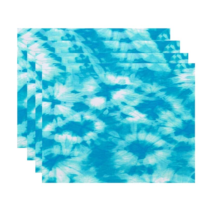 Chillax Geometric Print Placemats (Set of 4) - Turquoise