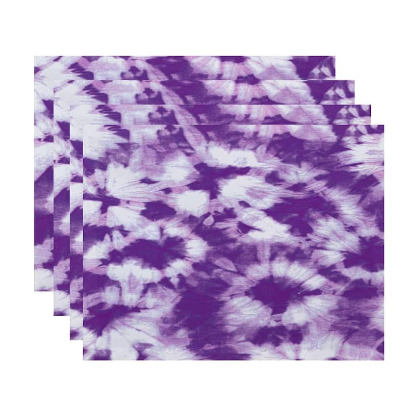 Chillax Geometric Print Placemats (Set of 4) - Purple