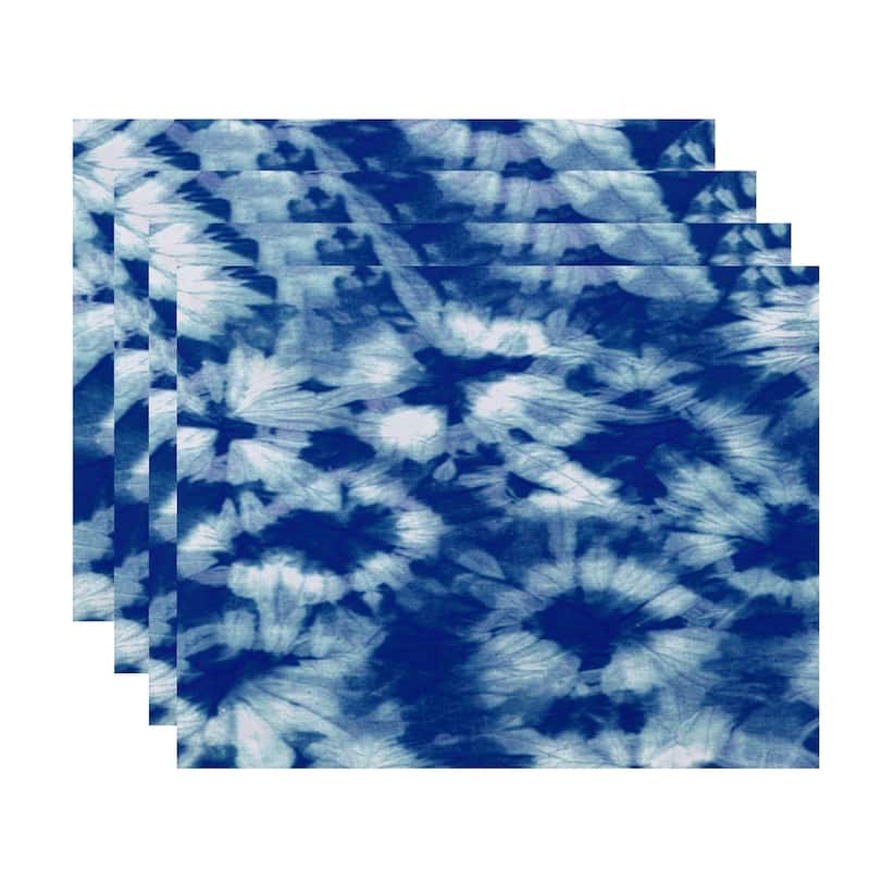 Chillax Geometric Print Placemats (Set of 4) - Blue