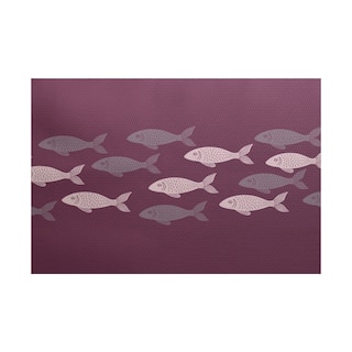 Purple Animal Area Rugs Online At Our Best Fish Line Animal Print Rug 3
