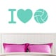 I Love Volleyball Wall Decal 48-inch x 18-inch - On Sale - Bed Bath ...