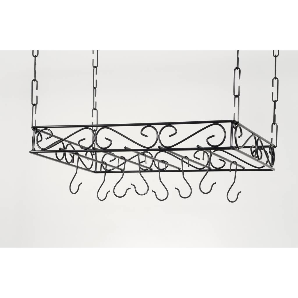 Concept Housewares Black Wire Pot Rack