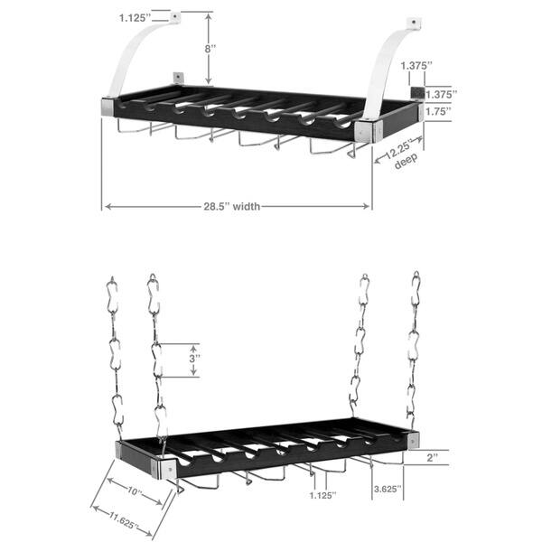 Shop Concept Housewares Wine Bottle Glass Ceiling Wall Rack