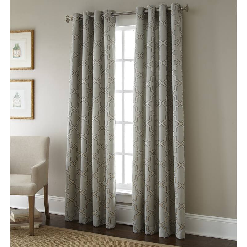 Austin Horn En Vogue Gateway Window Panel - Aqua - 84 Inches