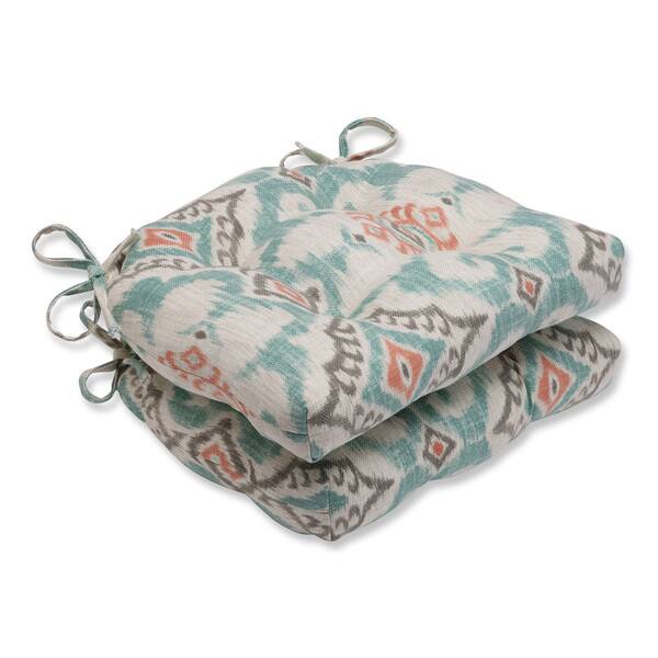 Pillow Perfect Kantha Surf Reversible Chair Pad (Set of 2) Overstock