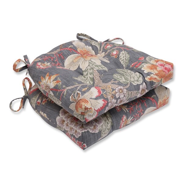 Pillow Perfect Room With A View Haze Reversible Chair Pad (Set of 2)