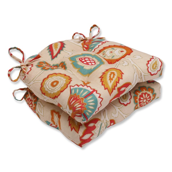 Shop Pillow Perfect Myanmar Fiesta Reversible Chair Pad (Set of 2