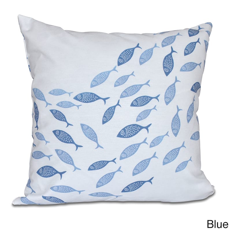 Escuela 20-inch Animal Print Pillow - Blue