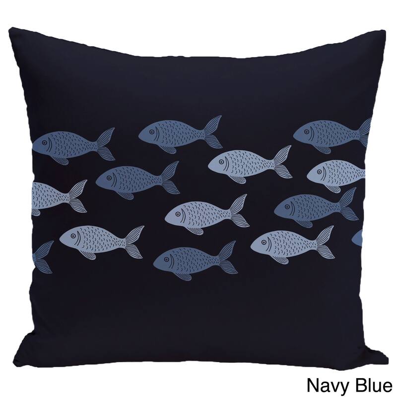 Fish Line 20-inch Animal Print Pillow