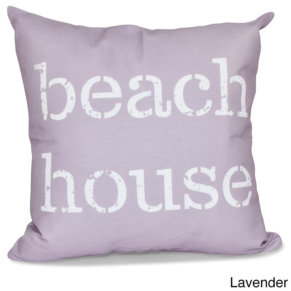Beach House 26-inch Word Print Pillow