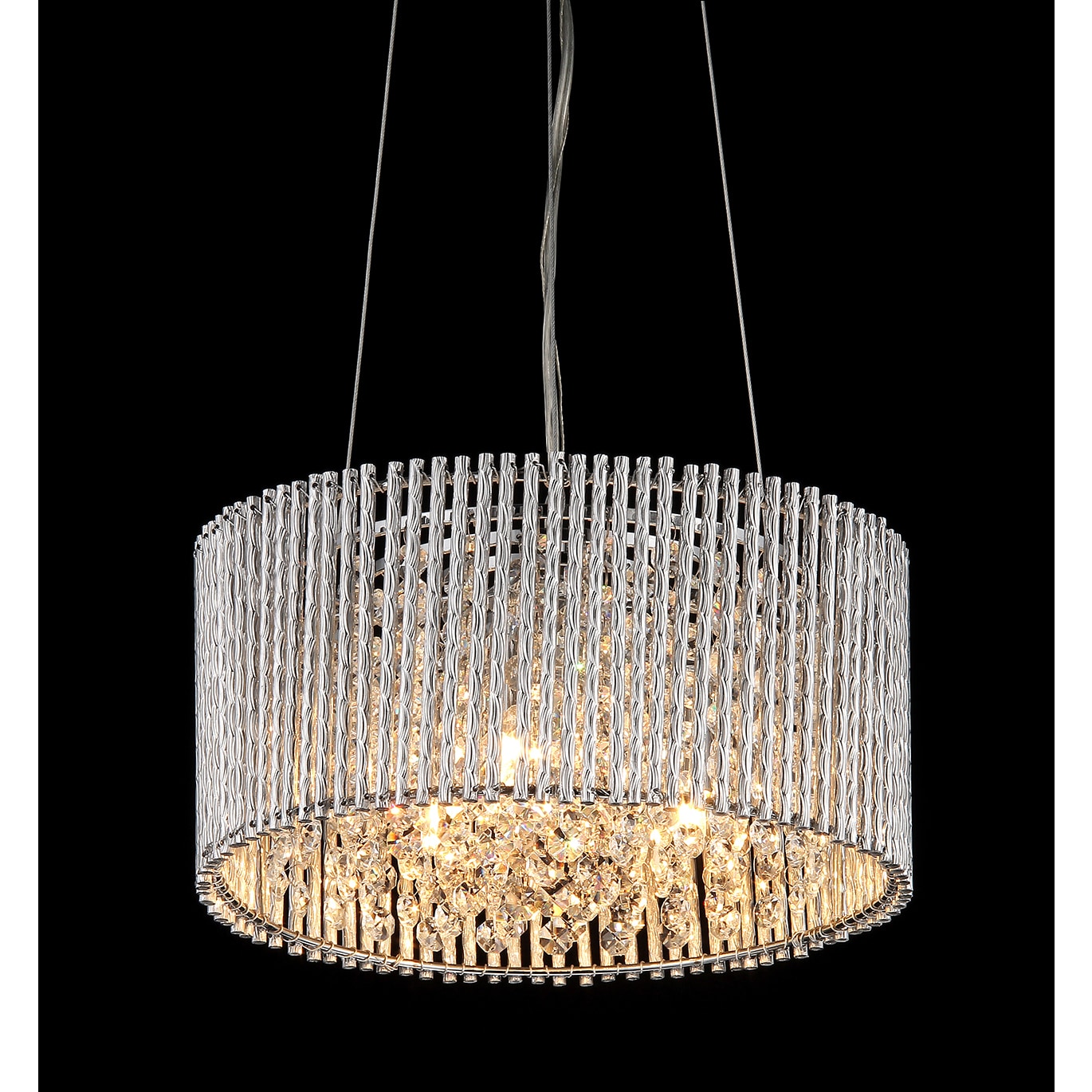 Warehouse of Tiffany Abigail 3-light Crystal 12-inch Chrome Chandelier