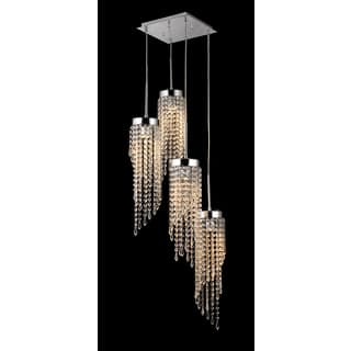 Millet 3-light Crystal 60-inch Chrome Chandelier