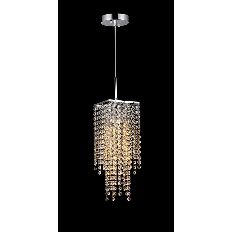 Sheea 1-light Crystal Falls Chrome Chandelier