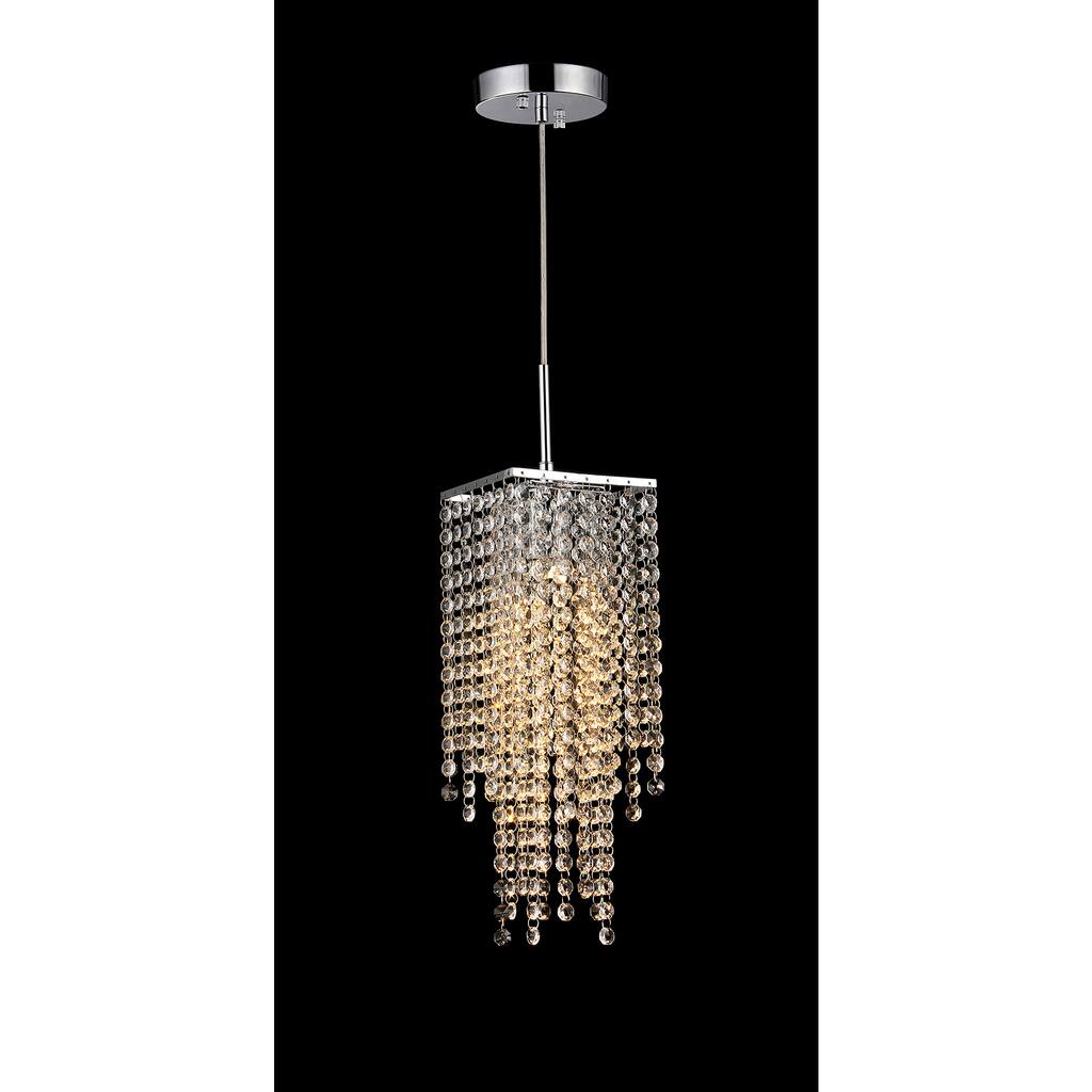 Sheea 1-light Crystal Falls Chrome Chandelier