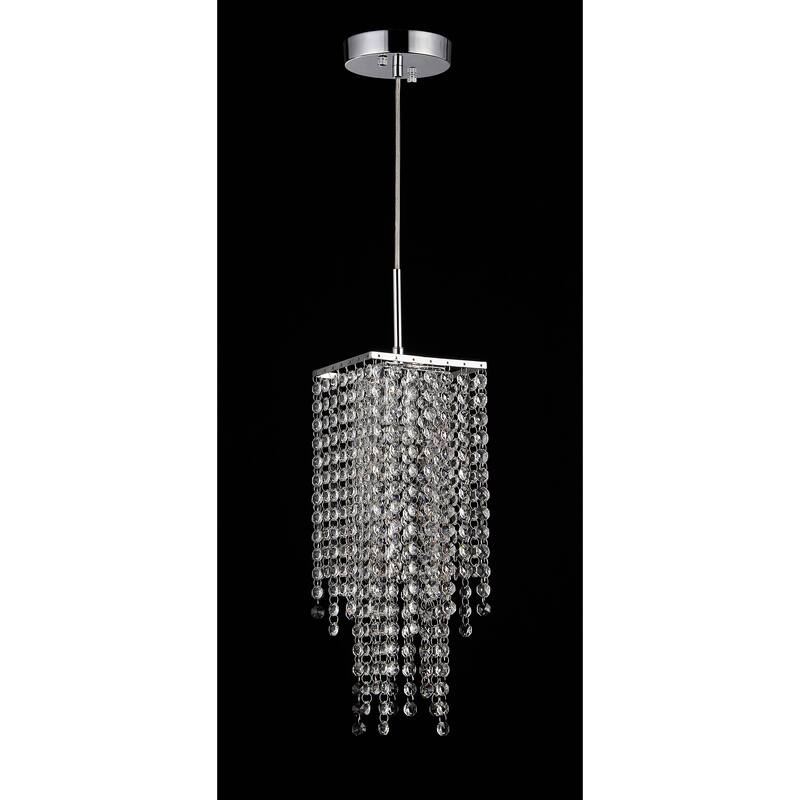 Sheea 1-light Crystal Falls Chrome Chandelier
