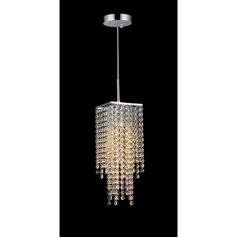 Sheea 1-light Crystal Falls Chrome Chandelier