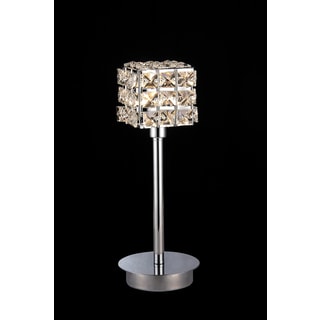 Table Lamp With Crystals Shayne 1-light Crystal 12-inch Chrome Table Lamp