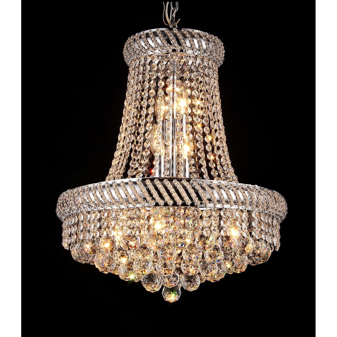 Warehouse of Tiffany Chelsea 8-light Crystal 16-inch Chrome Chandelier