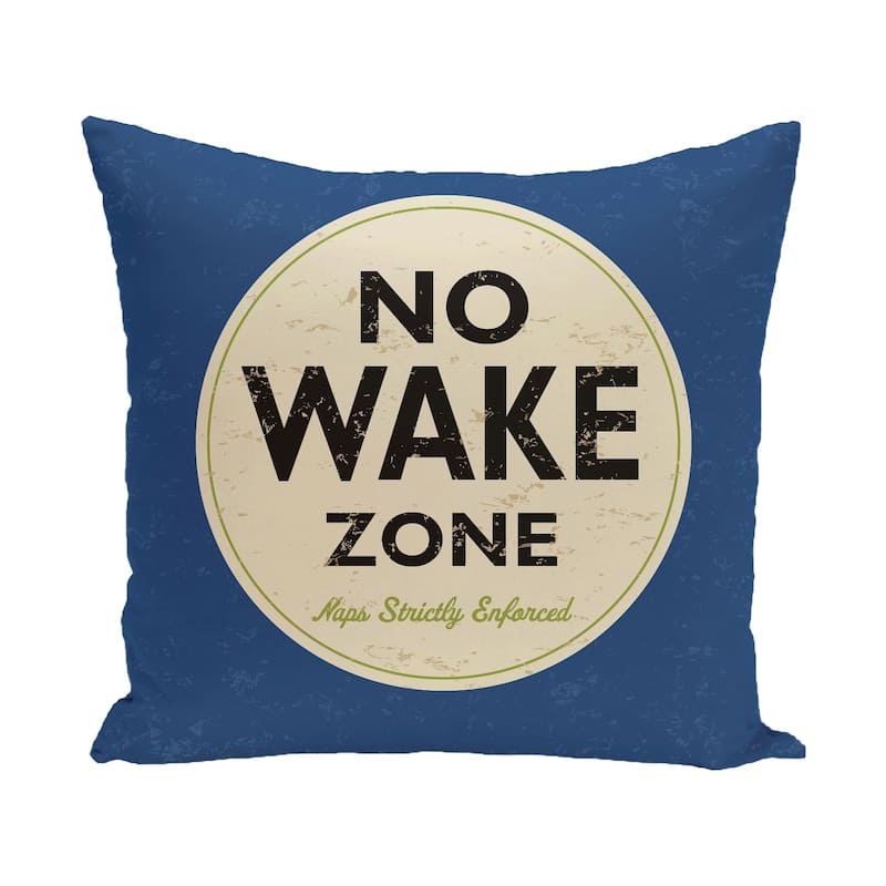 Nap Zone 20-inch Word Print Outdoor Pillow