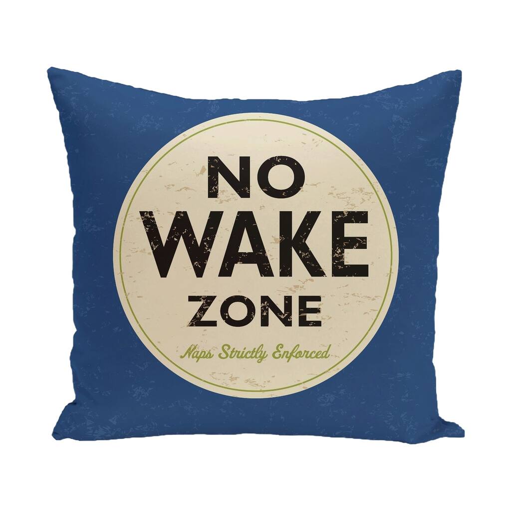 Nap Zone 20-inch Word Print Outdoor Pillow