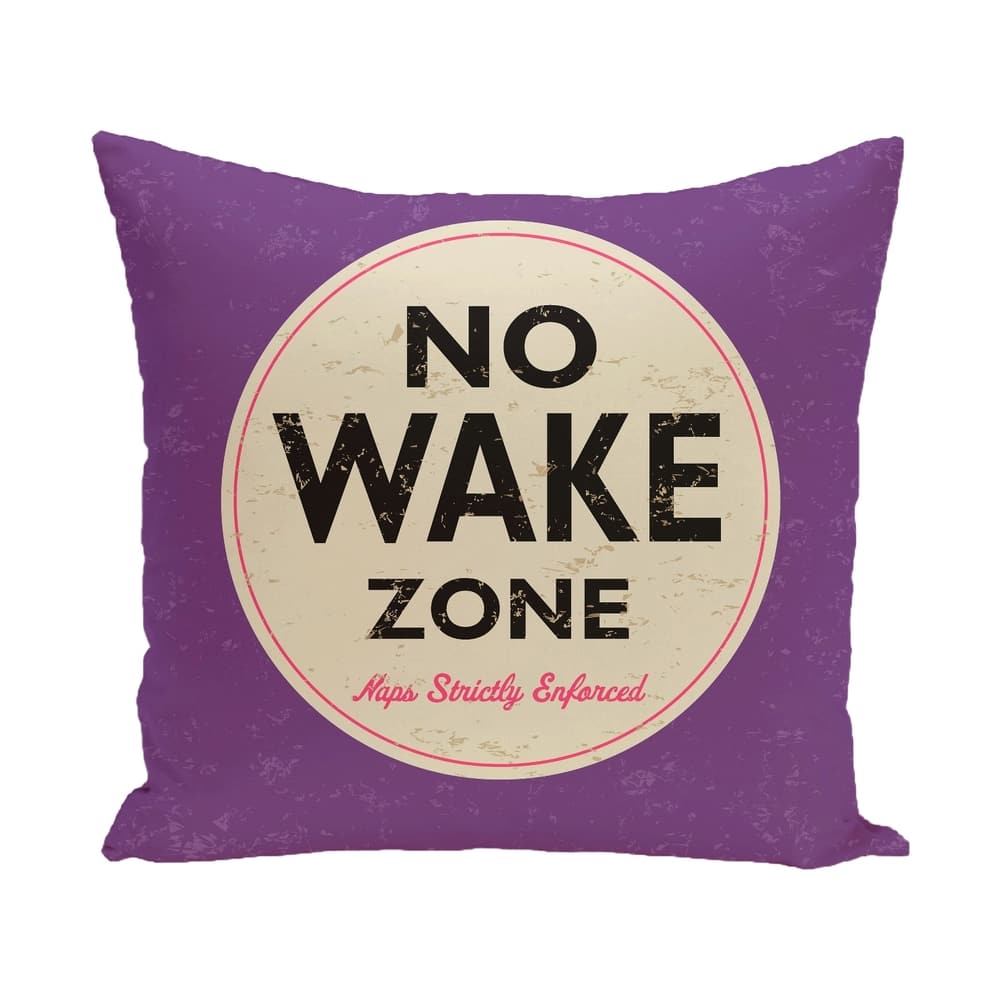 Nap Zone 20-inch Word Print Outdoor Pillow