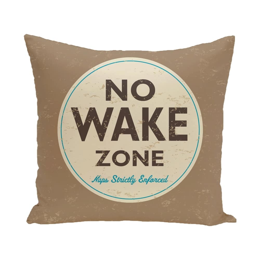 Nap Zone 20-inch Word Print Outdoor Pillow