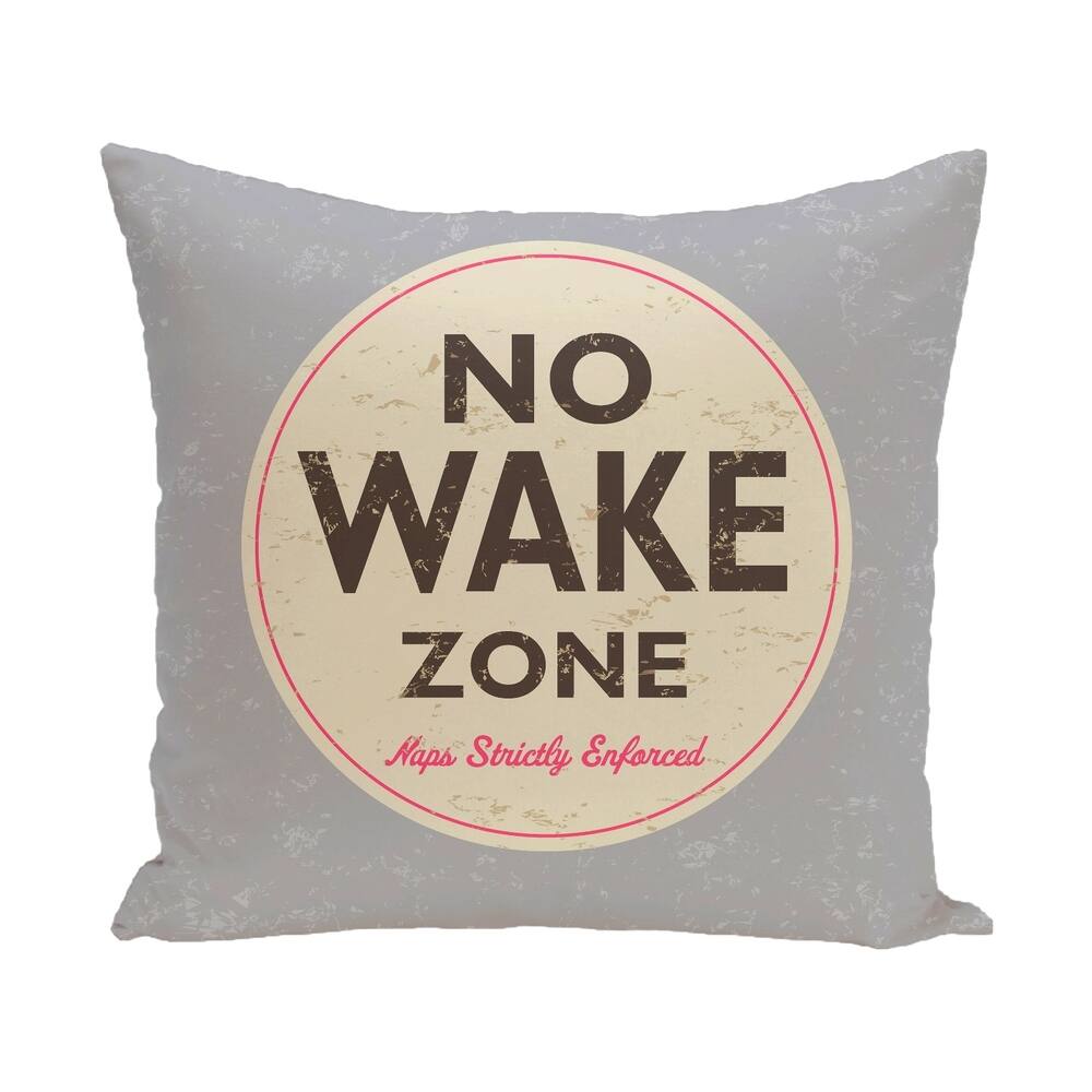 Nap Zone 20-inch Word Print Outdoor Pillow