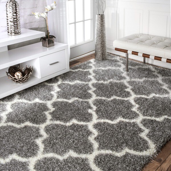 Nuloom Soft And Plush Moroccan Trellis Grey Rug 6 7 X 9 Nuloom Soft And Plush Moroccan Trellis Grey Rug 6 X27