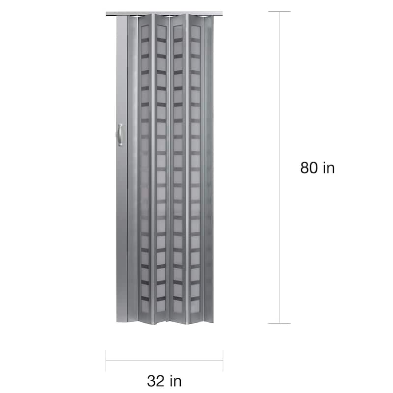 Homestyle Metro Aluminum Squares PVC 36-inch Folding Door - Silver