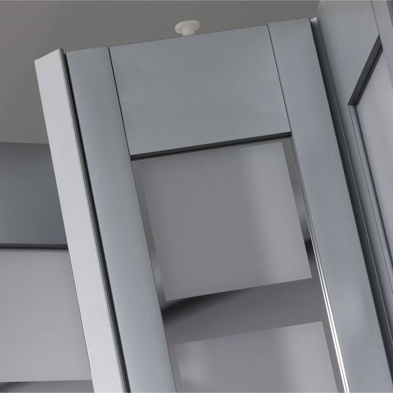Homestyle Metro Aluminum Squares PVC 36-inch Folding Door - Silver