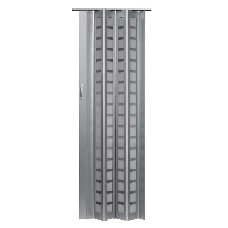 Homestyle Metro Aluminum Squares PVC 36-inch Folding Door - Silver
