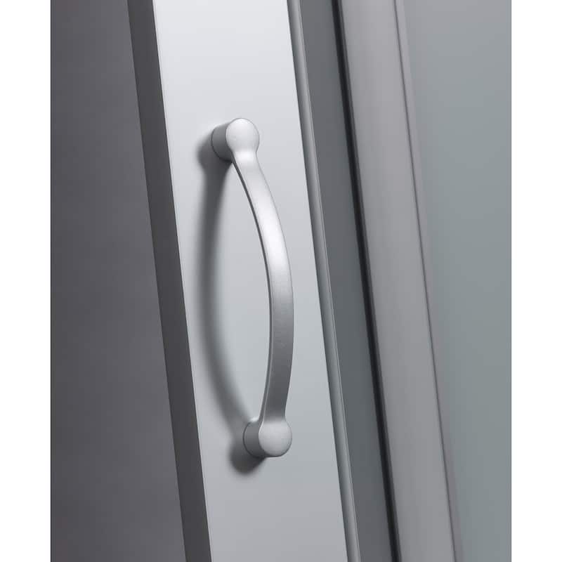Homestyle Metro Aluminum Frosted PVC 36-inch Folding Door - Silver