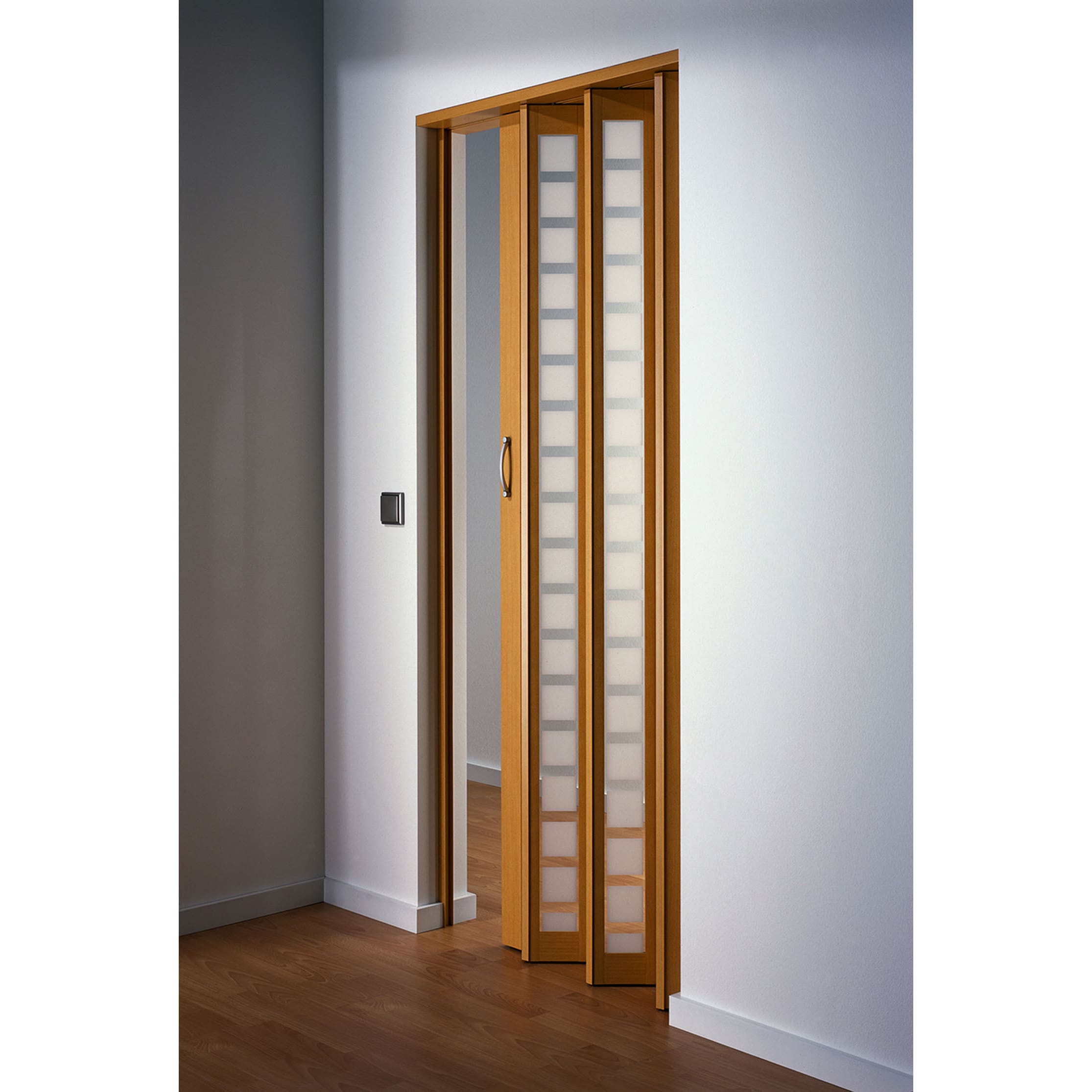 Homestyle Metro Beech Square PVC Folding Closet Door Accordion Door 36 x 80