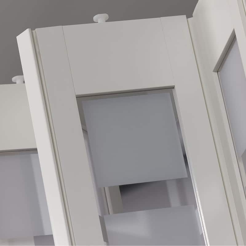 Homestyle Metro White Squares PVC 36-inch Folding Door