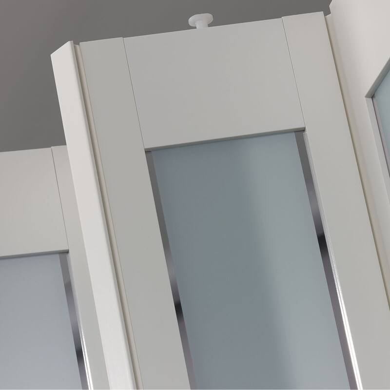 Homestyle Metro White Frosted PVC 36-inch Folding Door