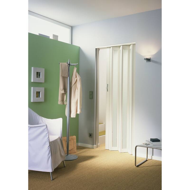 Homestyle Metro White Frosted PVC 36-inch Folding Door