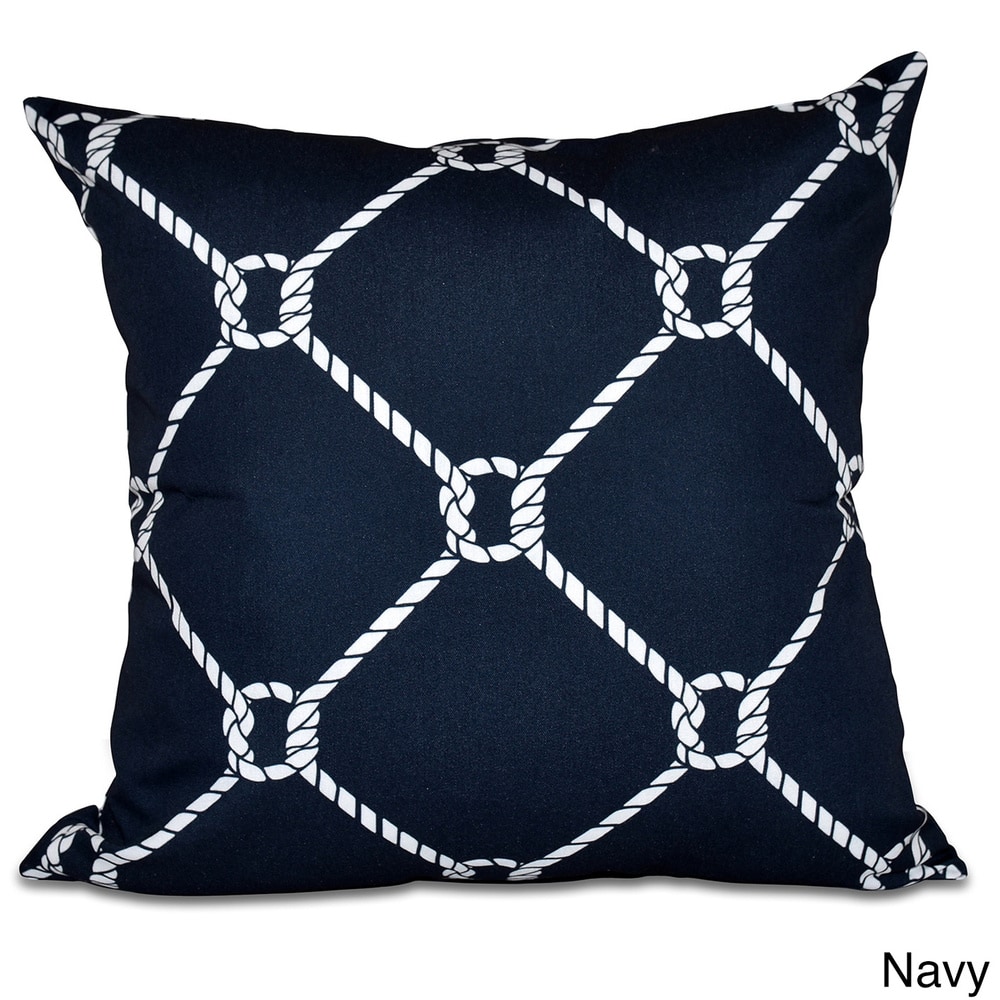 Ahoy Geometric Print 18-inch Pillow