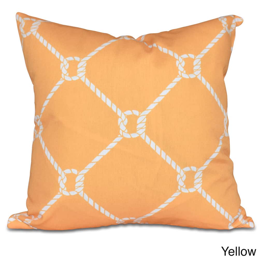 Ahoy Geometric Print 18-inch Pillow