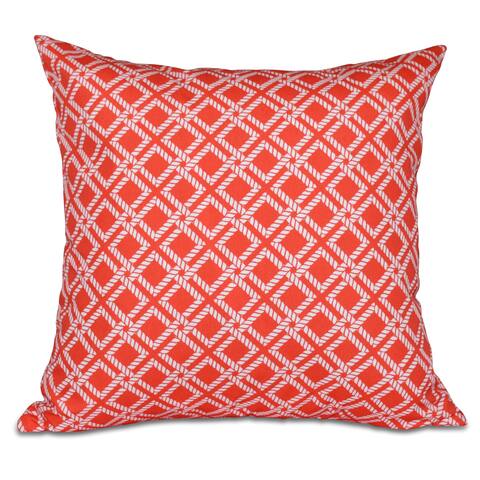 Rope Rigging Geometric Print 20-inch Pillow
