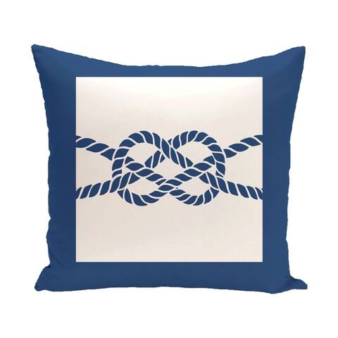 Nautical Knot 18-inch Geometric Print Outdoor Pillow