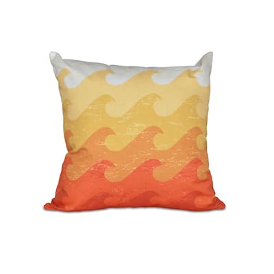 Deep Sea 20-inch Geometric Print Pillow